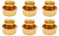 Brass Coffee/Tea Cup & Sauce (Set of 6)