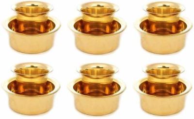Brass Coffee/Tea Cup & Sauce (Set of 6)