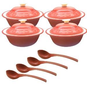 Carnation 8 Pc Microwave Safe Casserole Set