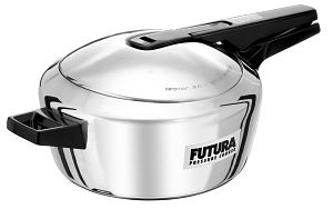 Hawkins Futura Stainless  Steel Pressure Cooker - 4 Litres. 
