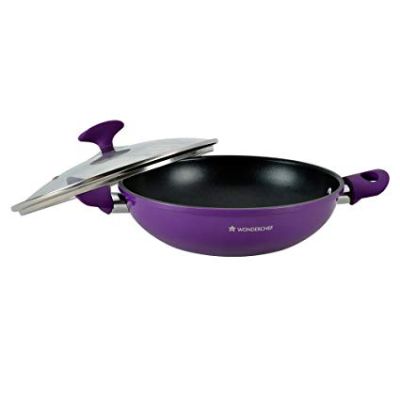 Wonderchef Induction Base Elite Wok with Lid