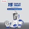 Preethi Mixer Grinder Blue Leaf Platinum MG 139 - 4 Jars 750 Watt