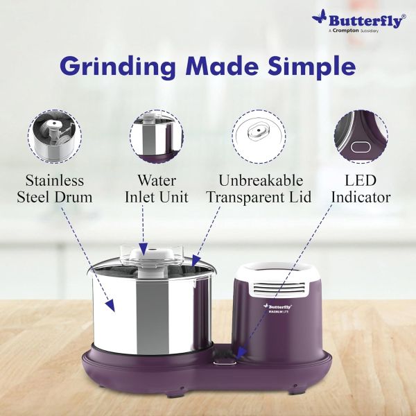 Butterfly Wet Grinder Magnum Lite 110V TTWG – 1.5 Litre