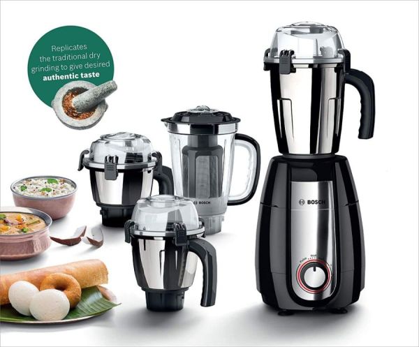 Bosch TrueMixx Pro Mixer Grinder MGM8846MIN, 1000W 4 Jars Black