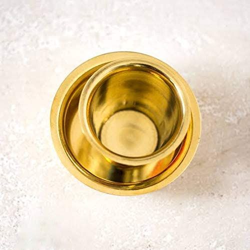 Brass Coffee/Tea Cup & Sauce (Set of 6)