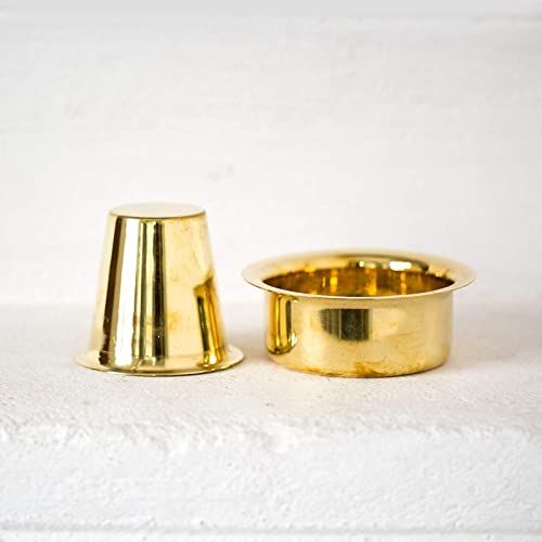Brass Coffee/Tea Cup & Sauce (Set of 6)