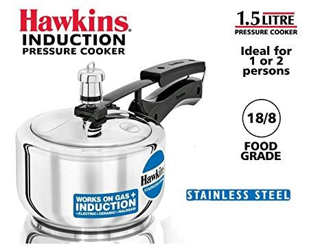 Hawkins Contura Stainless Steel Pressure Cooker 1.5 L