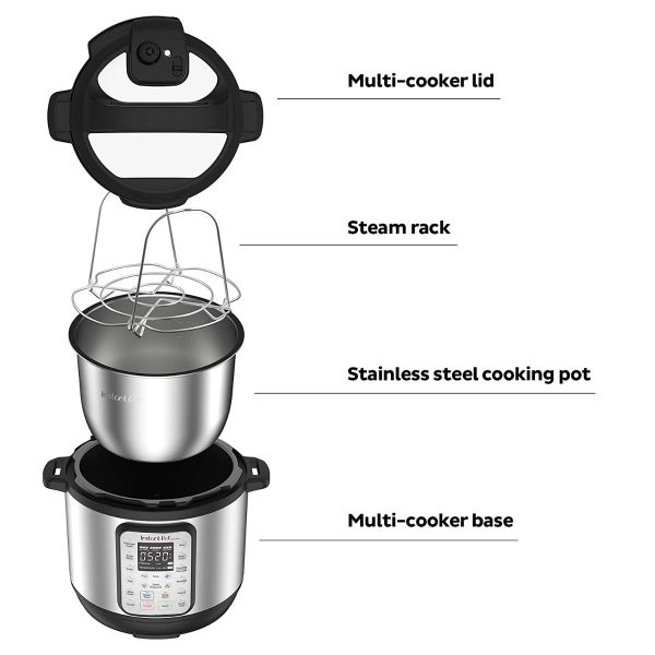 Instant Pot Duo V2 7-in-1 Electric Pressure Cooker - 5.7L 1000 W