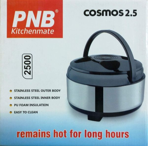 PNB Kitchenmate Cosmos 2500 ml Casserole with Plastic Cover & Handle (TCC-2.5)