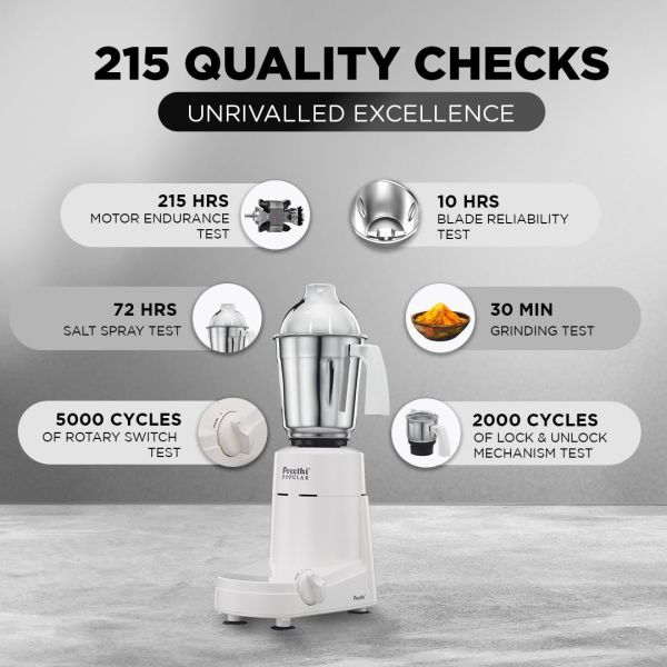 Preethi Mixer Grinder Popular MG 142 - 3 Jars 750-Watt 