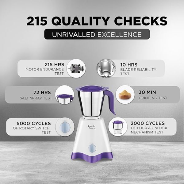 Preethi Mixer Grinder Crown MG 205 - 3 Jars 500 Watt