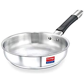 Prestige Induction Base Stainless Steel Fry Pan, 240mm,