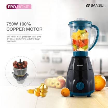 Sansui Juicer Mixer Grinder ProHome SMG03 4 Jars 750 Watt