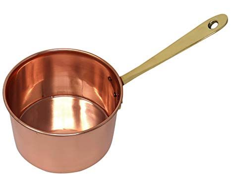 ShalinIndia Traditional Copper Saucepan with Handle