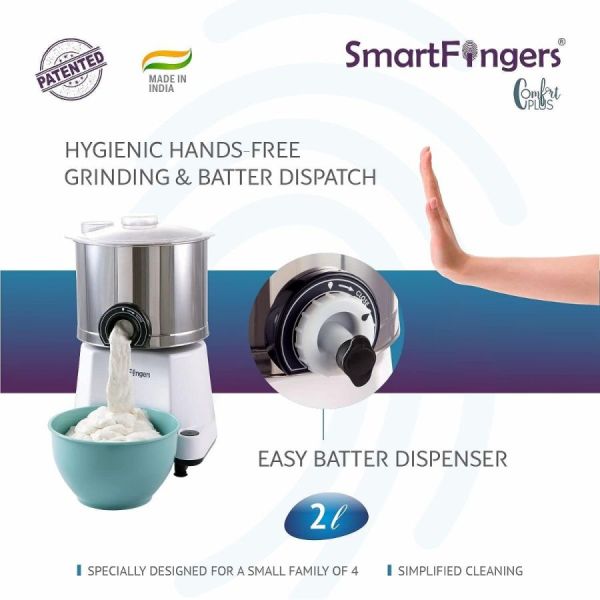 SmartFingers Comfort Plus Table Top Magic Wet Grinder