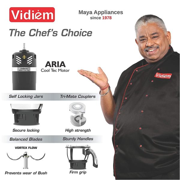 Vidiem Mixer Grinder Vstar Adc |Mg 603A | 4 Jars |550 W
